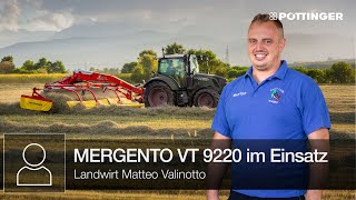 Landwirt Matteo Valinotto zeigt MERGENTO VT 9220 im Einsatz
