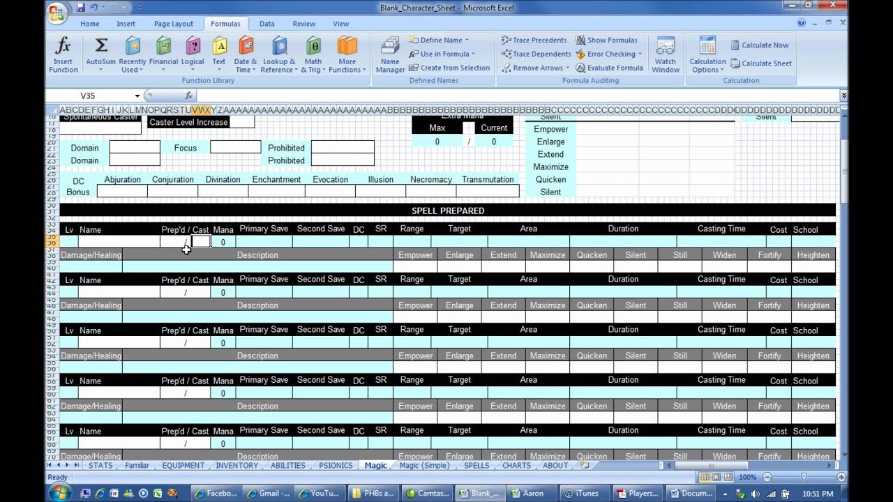 d-d-3-5-excel-character-sheet-tutorial-ii-spells-psionics-and-sidekicks-youtube