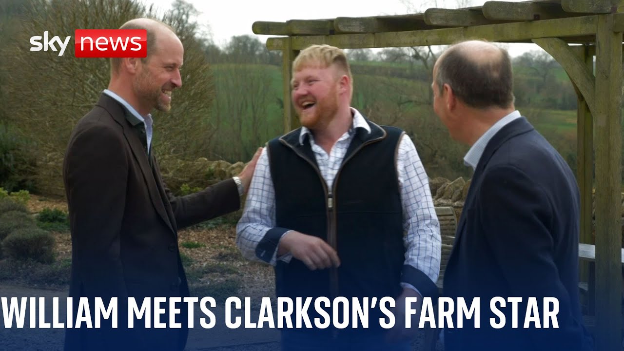 Prince William meets Clarkson's Farm star to discuss challenges the industry is facing