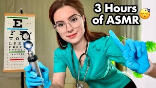 ASMR 3 HOURS of Nurse Exam in Bed FOR SLEEP 💤 Relaxing Medical Roleplay, Ear, Eye & Hearing Tests 😴