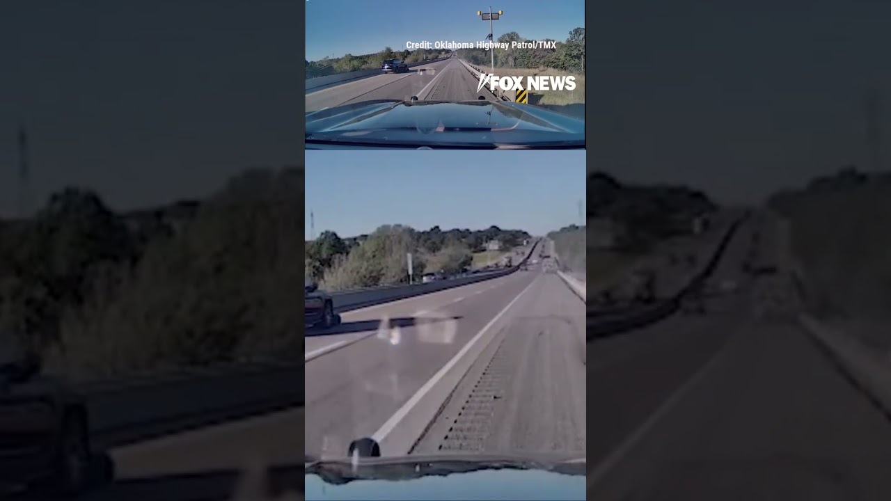 Hero jumps into action after semi loses tire on turnpike #foxnews #news #shorts #viral