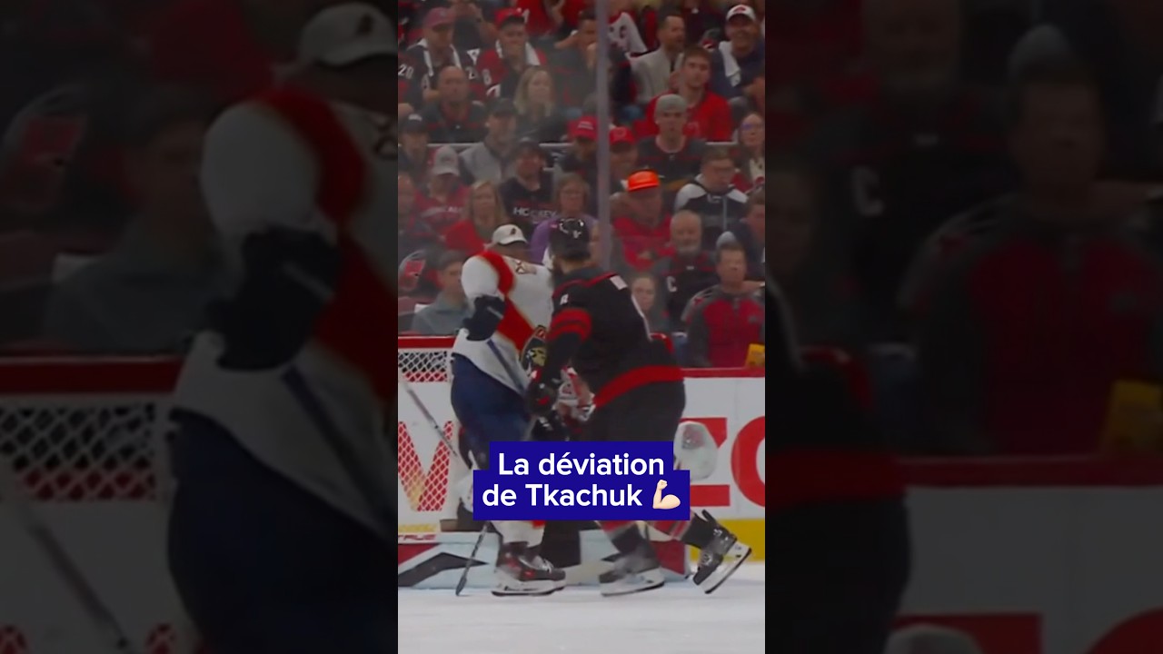 Dévier une rondelle est un art, parlez-en à Matthew Tkachuk! 💪🏻#NHLPlayoffs