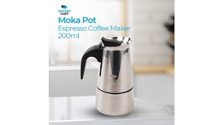 Pratinjau video produk One Two Cups Espresso Coffee Maker Moka Pot Teko 200ml 4 Cup - Z20