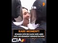 Spanish Police Officer Encounters Wife During Anti-Government Protest | News9