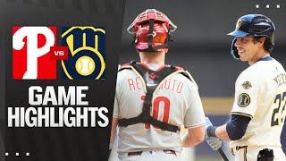 Phillies vs. Brewers Game Highlights (9/1/25) | MLB Highlights