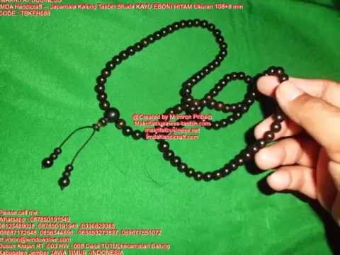 Mala Beads Neklace Kalung Tasbih Bhuda Kayu EBONI HITAM Ukuran 108 Biji Diameter 8 mm