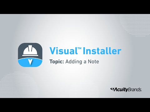 Visual™ Installer: Adding a Note video thumbnail