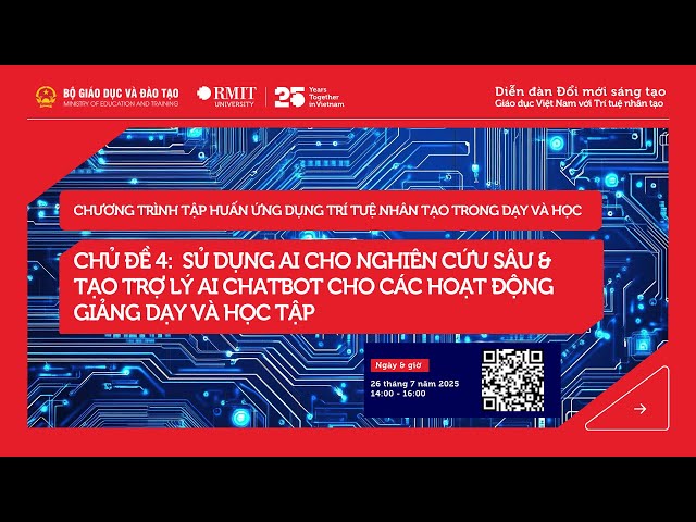 Workshop 4 của Chương trình tập huấn "Ứng dụng trí tuệ nhân tạo trong dạy và học"