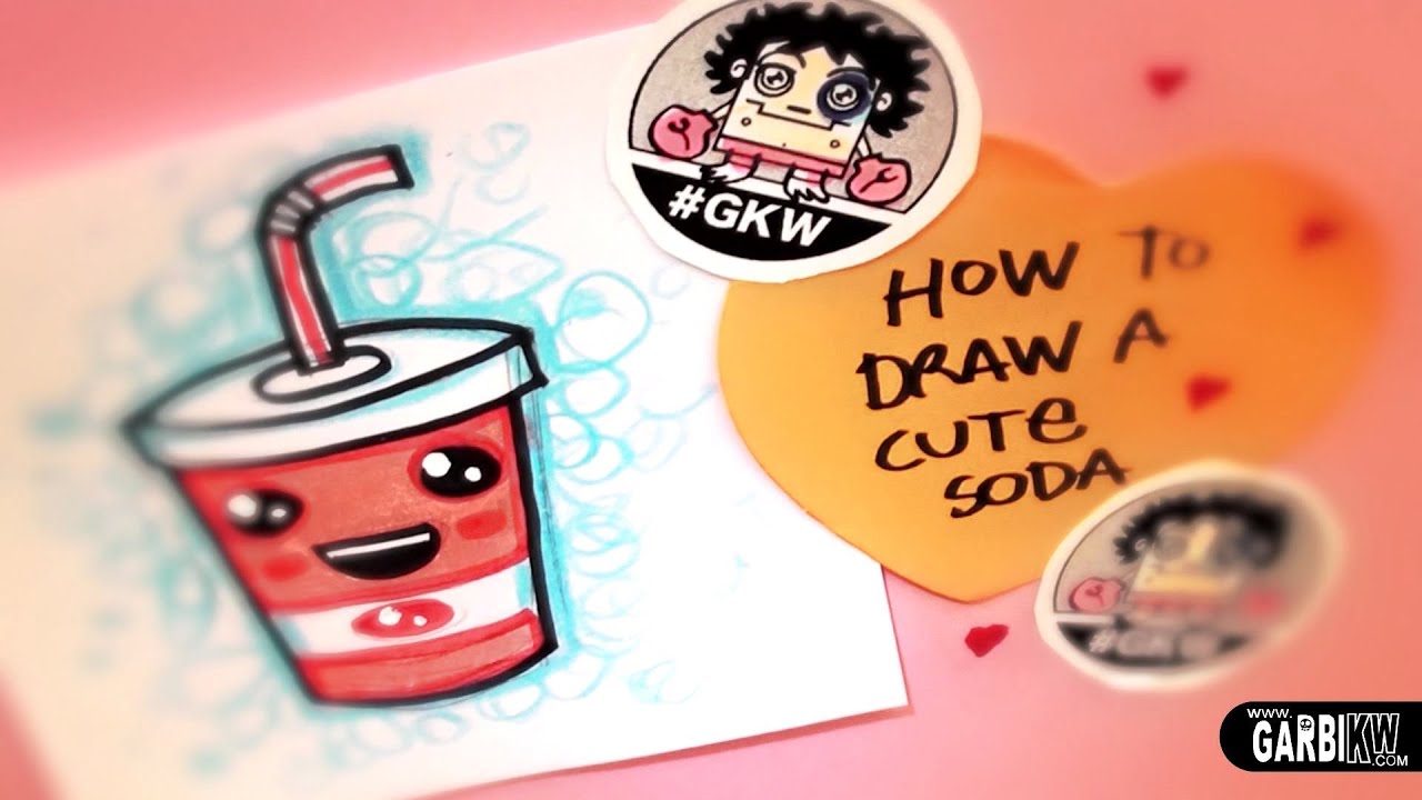 How To Draw A Cute Soda Easy And Kawaii Drawings By Garbi Kw Youtube