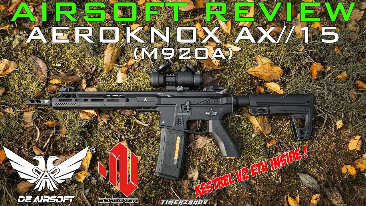 Airsoft Review #274 Double Eagle Aeroknox AX//15 (M920A M4) AEG Kestrel V2 ETU Eshooter [FR]