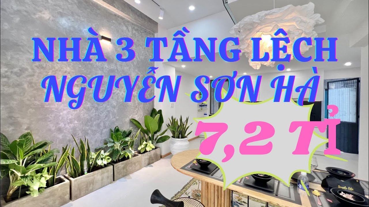 Bán nhà mt 3 tầng hiện đại Nguyễn Sơn Hà, 70m2, 3pn, full nội thất video