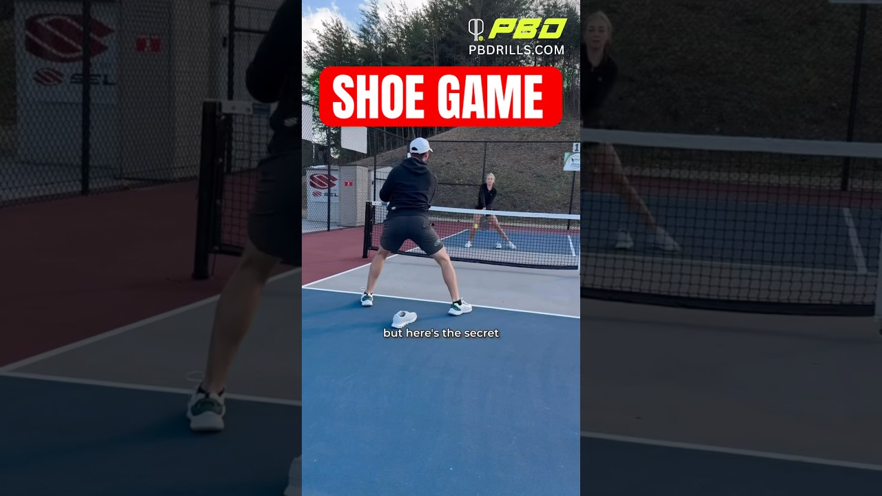 Shoe game pickleball drill.