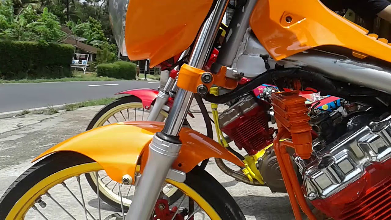 Modifikasi Mio Sporty Street Racing Orange Full Custom Modif Extreme By Efi Tips VLOG