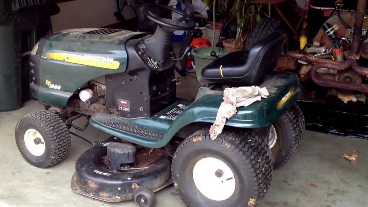 Craftsman riding mower deck belt change - YouTube snapper mowers lawn tractor diagram 