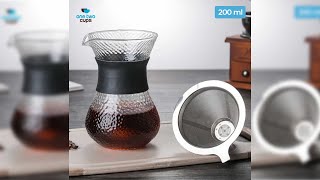 Pratinjau video produk One Two Cups Coffee Server Chemex Drip Pour Over with Filter 200ml - SE112