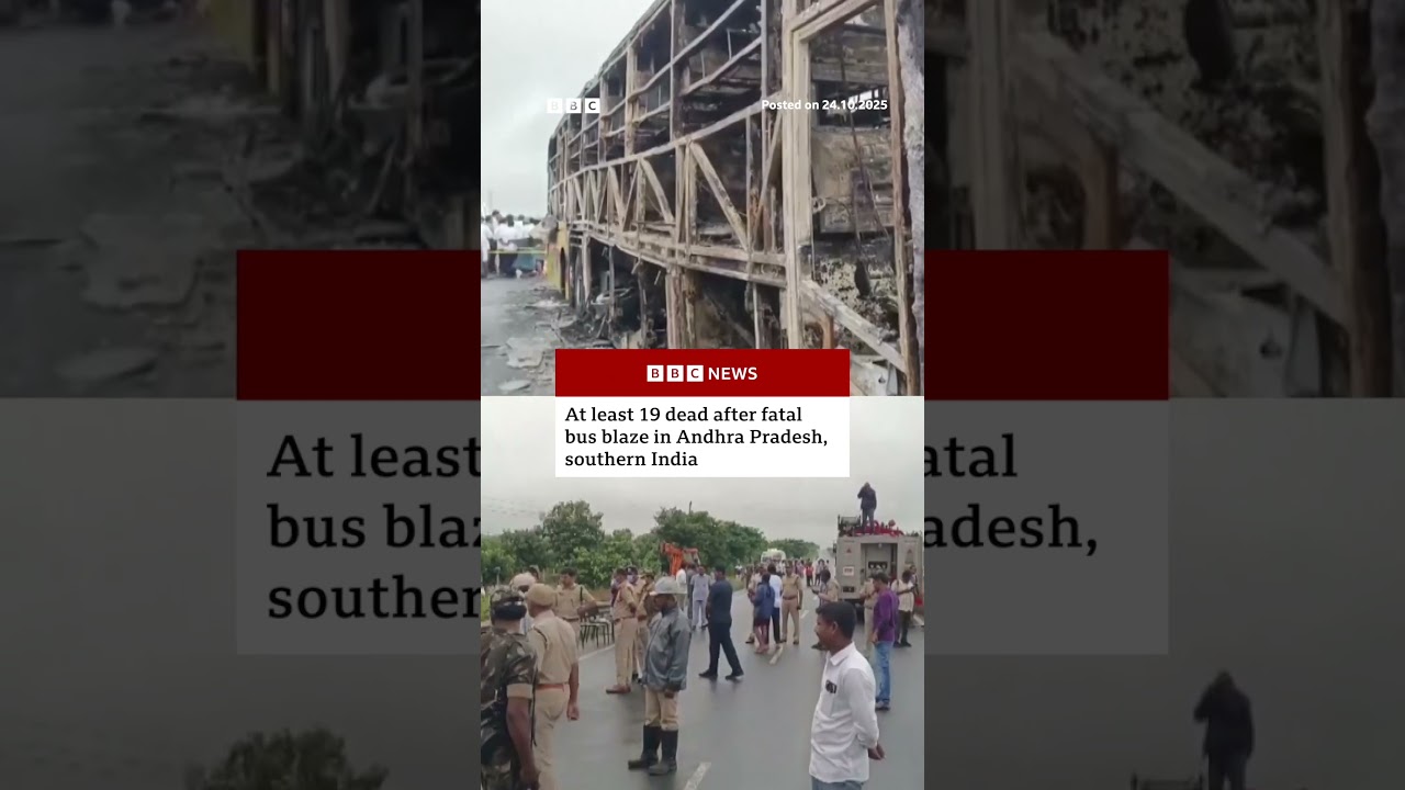 At least 19 dead after fatal bus blaze in Andhra Pradesh, southern India. India BBCNews