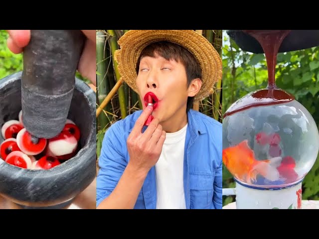 Can the eyes also eat?| Chinese Mountain Forest Life And Food #MoTiktok #Fyp