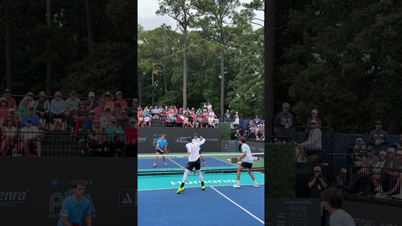 Incredible hand speed wins this pickleball point for Ben Johns and Gabe Tardio 💥