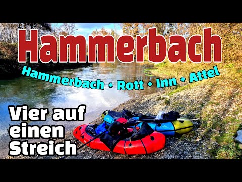 Hammerbach Rosenheim mit dem Packraft / Genusspaddeln / Kanu / Paddeln