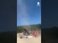 Dust devil sends people running for cover at New York lake