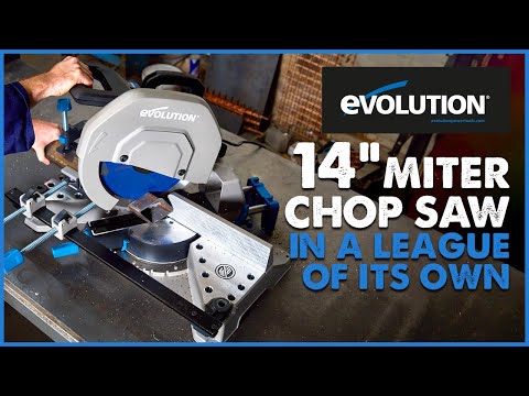 Learn more about the world's first steel-cutting 14" mitering chop saw from Evolution Power Tools!