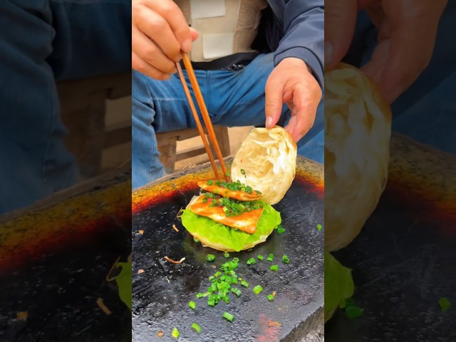 Chinese burger Grilled fish tofu