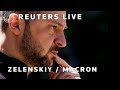 LIVE: Volodymyr Zelenskiy meets Emmanuel Macron at Elysee Palace
