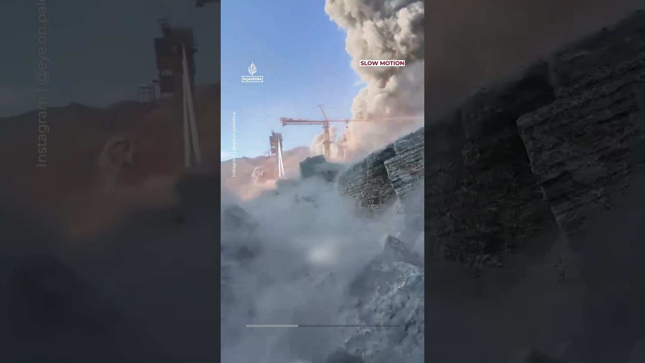 New video reveals moment US-Israeli munitions impact Iranian bridge | AJ shorts