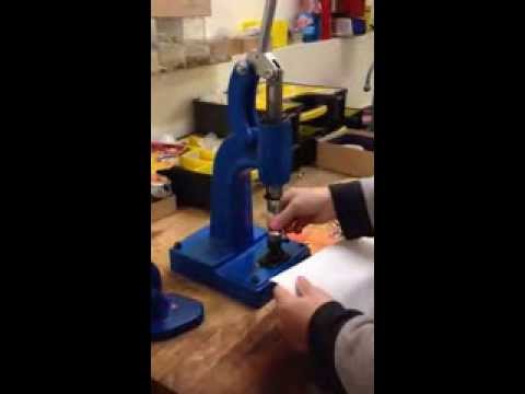 Micron M-3 Grommet Attaching machine with #3 Self-Piercing grommets Installation