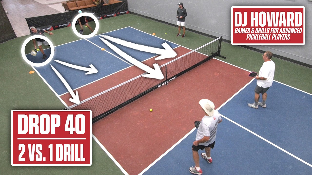 Drop 40: 2 vs. 1 Pickleball Drills