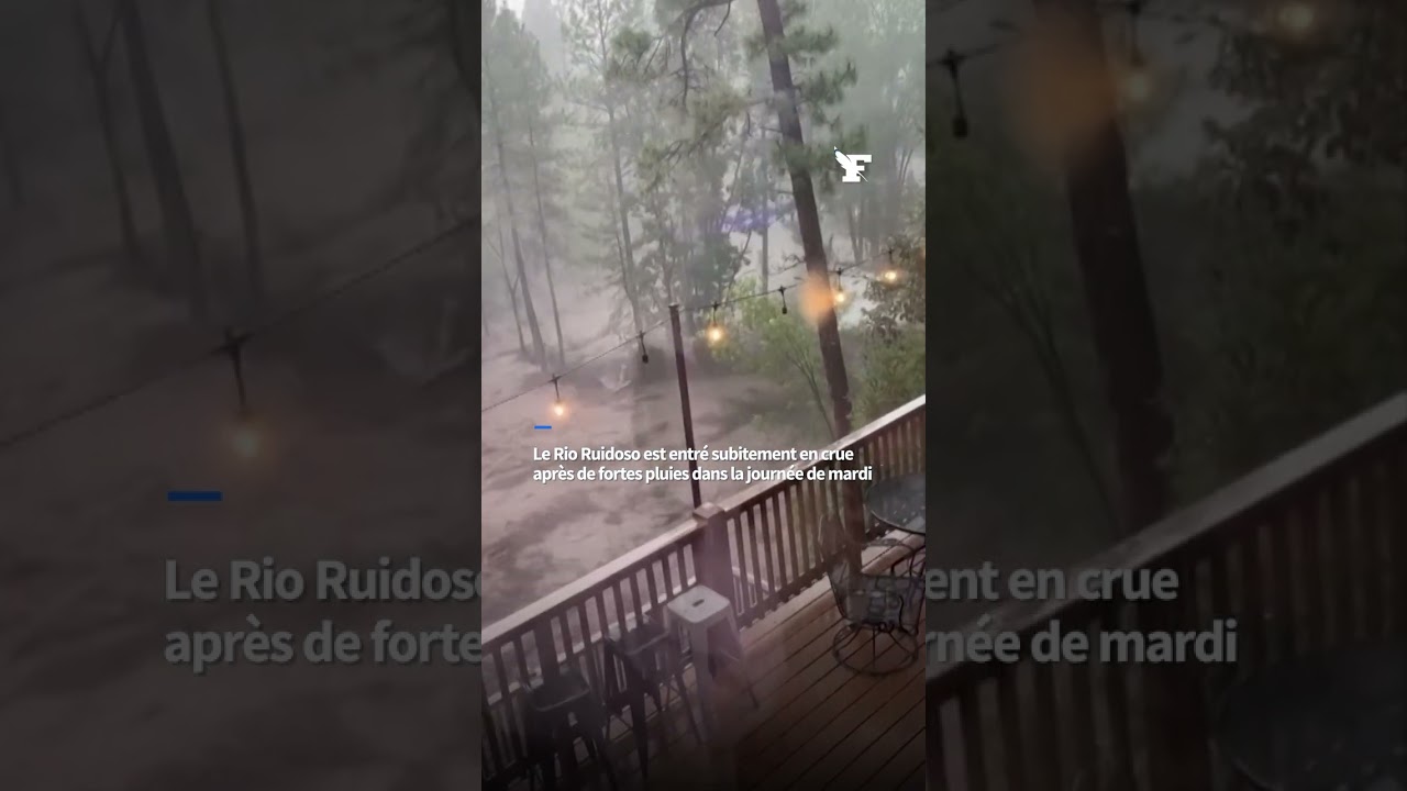 Nouveau-Mexique : une maison emportée par des inondations à Ruidoso.