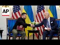 Biden apologizes for holding approval of weapons for Ukraine in Paris meeting with Zelenskyy