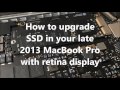 How to upgrade SSD in late 2013 MacBook Pro with retina display