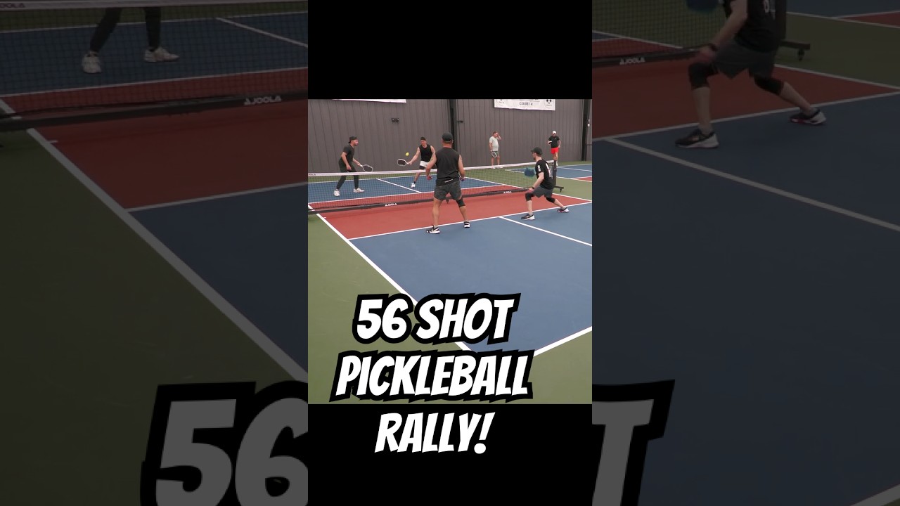 56 Shot Rally During Pickleball Tournament