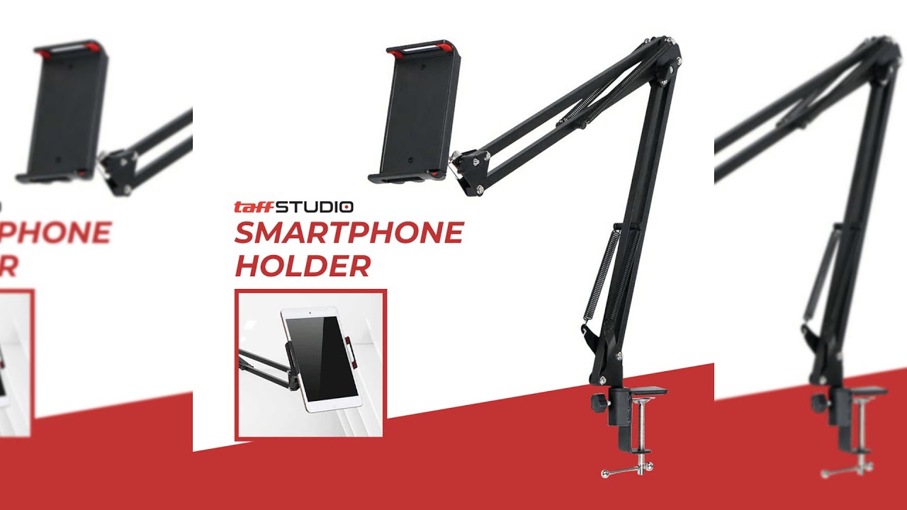 Pratinjau video produk TaffSTUDIO Holder Tablet Smartphone Lazypod Stand Model Boom Arm Table - D9