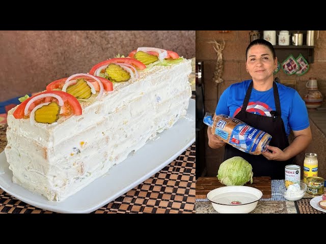 Sandwichón Frío Relleno de Ensalada de Atún | Receta Fácil de Verano - LA HERENCIA DE LAS VIUDAS