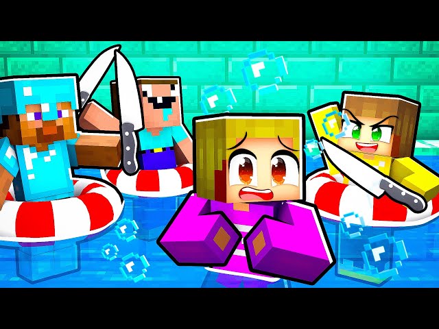 Langste In Het Zwembad = Win In Minecraft!