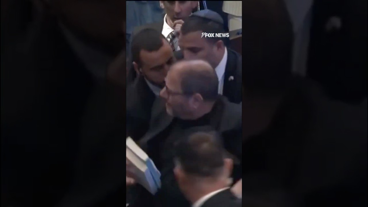 SEE IT: Knesset members EXPELLED during Trump address #shorts #trump #world #israel #hamas #news