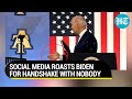 Joe Biden's awkward handshake in 'thin air' goes viral; Twitter users have a field day