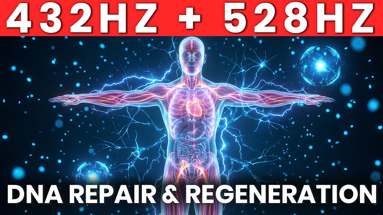 432 Hz + 528 Hz Healing Frequency Music: Activate DNA Repair & Full Body Cell Regeneration