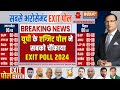 UP Loksabha Exit Poll 2024 Live: यूपी के एग्जिट पोल ने सबको चौंकाया | CM Yogi | Rahul Gandhi