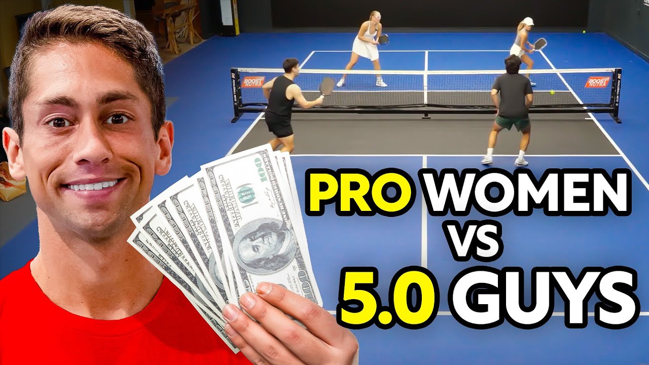 Pickleball Battle of the Sexes - Pro Women Vs. 5.0 Men!