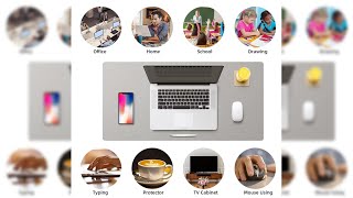 Pratinjau video produk CIN Mouse Pad Alas Laptop Keyboard Non Slip Desk Mat 900x450x1.7mm - C-945