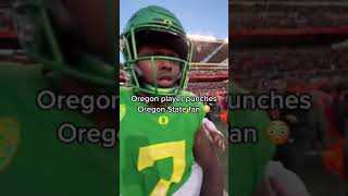 Oregon Player Punches Oregon State Fan After Loss #shorts