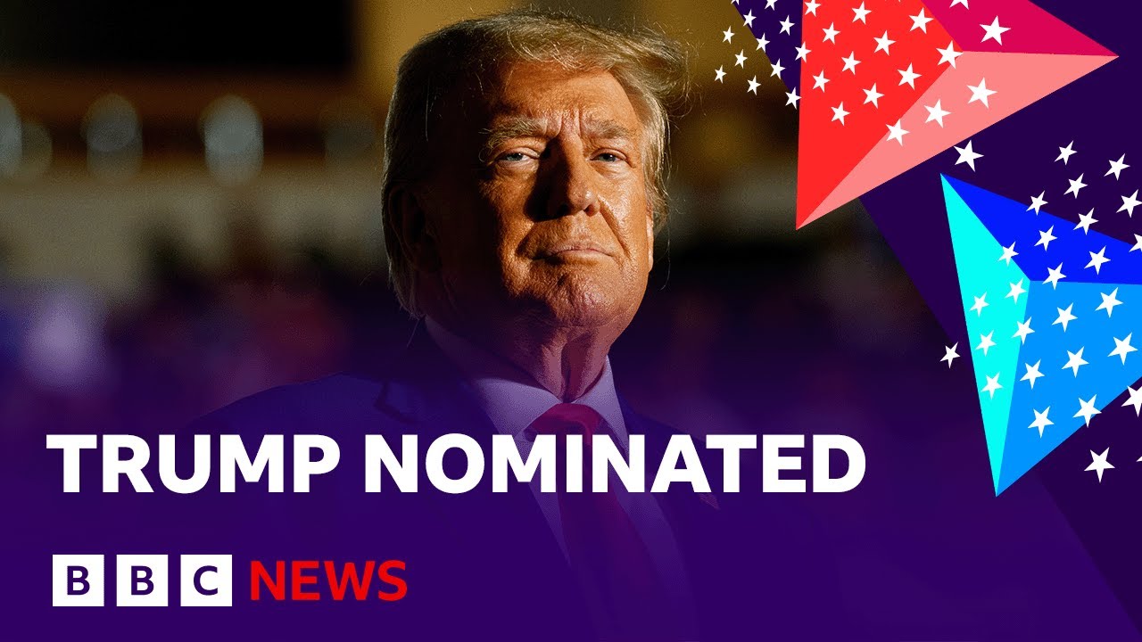 Donald Trump officially nominated as Republican presidential nominee | BBC News