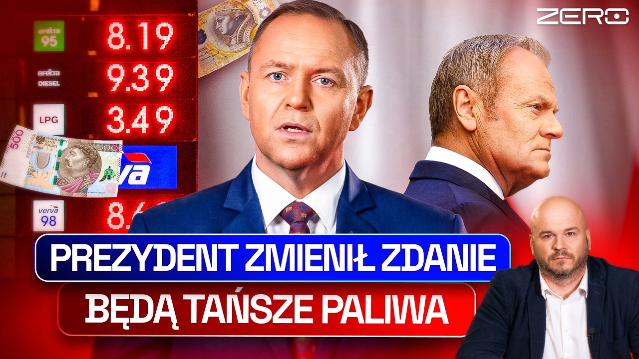 NAWROCKI PODPISAŁ PODATEK TUSKA. PALIWA POTANIEJĄ TYLKO NA CHWILĘ?