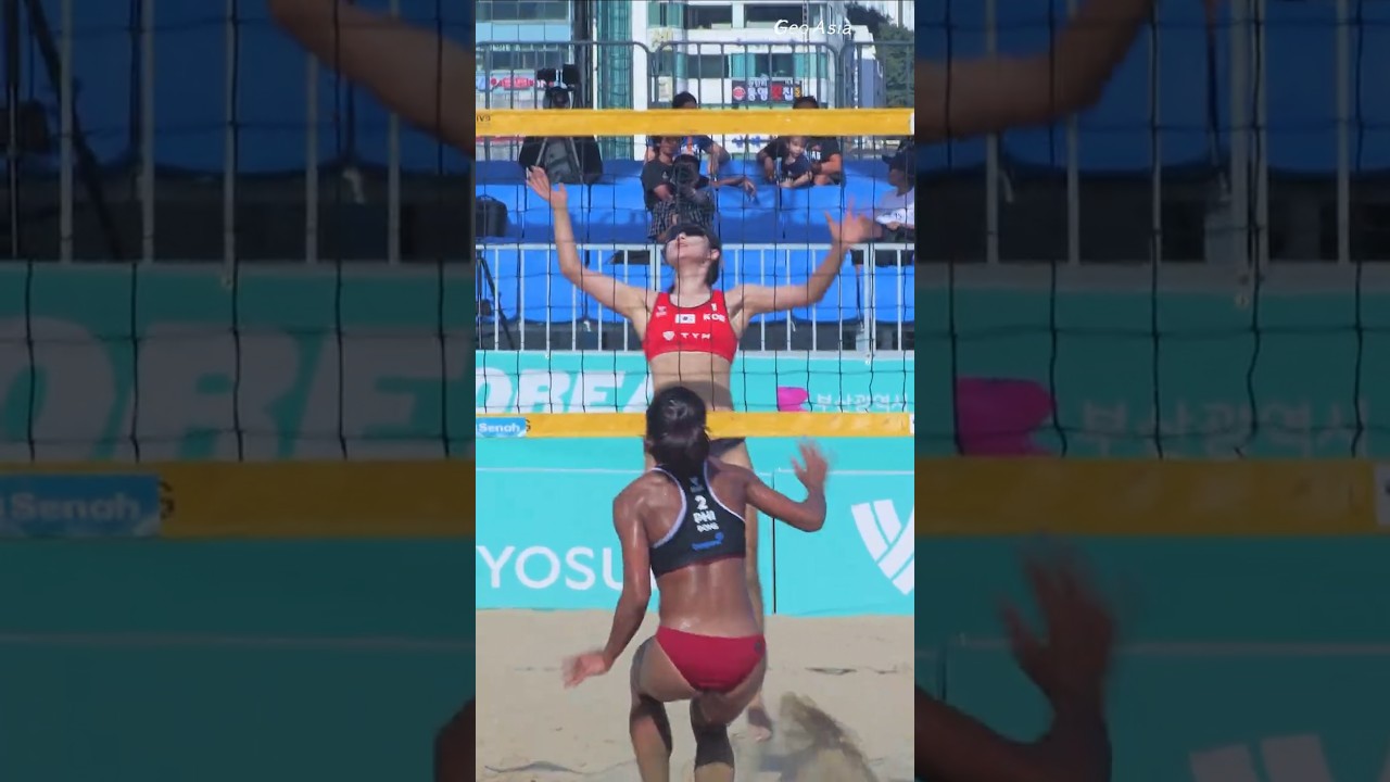 상대 팀 실수를 유발하는 재치 있는 플레이! 신지은 #beachvolleyball #신지은 #여자비치발리볼 #부산국제여자비치발리볼 #국가대표 #shorts