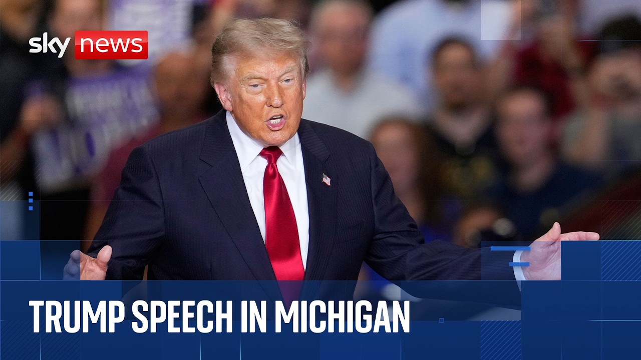 Donald Trump delivers speech in Michigan