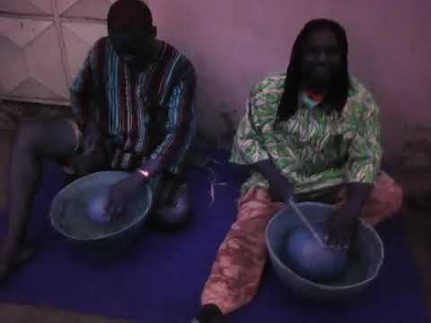 Tsooboi Ensemble - Alex Mensah, Leader Of Tsooboi Ensemble & Samuel Odai Laryea experimenting with calabash in water sound!