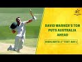 David Warners Scintillating 26th Ton Highlights Day 1 | AUS vs PAK